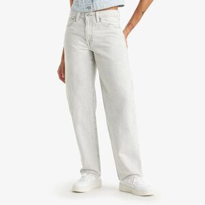 Levi's 94 Baggy White Gray Bleached Noir Straight Leg Jeans Women's Size 34 x 31
